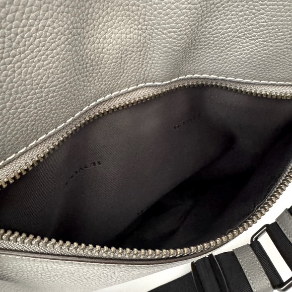 Coach Metropolitan Heather Gray Leather Messenger Bag Laptop Bag Crossbody 55552 - Picture 11 of 13